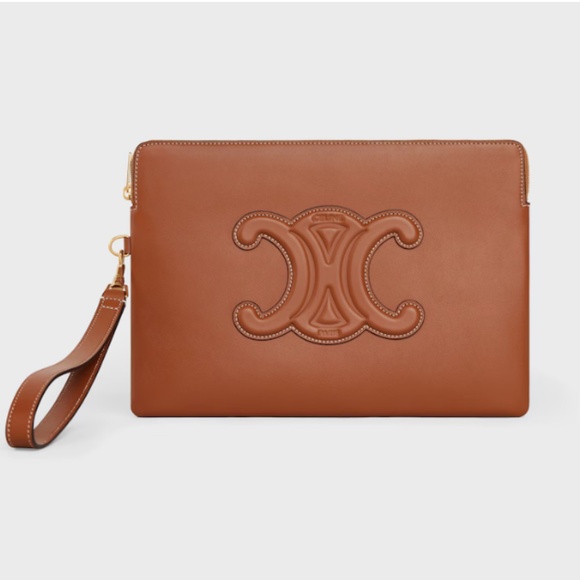 Celine Cuir Triomphe Small Pouch with Strap – Smooth Calfskin - NEW FROM PARIS - Picture 1 of 11